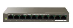IP-COM F1110P-8-102W 8 PORT 10/100 + 2X RJ45 GIGABIT UPLINK 102W 250 METRE POE SWITCH