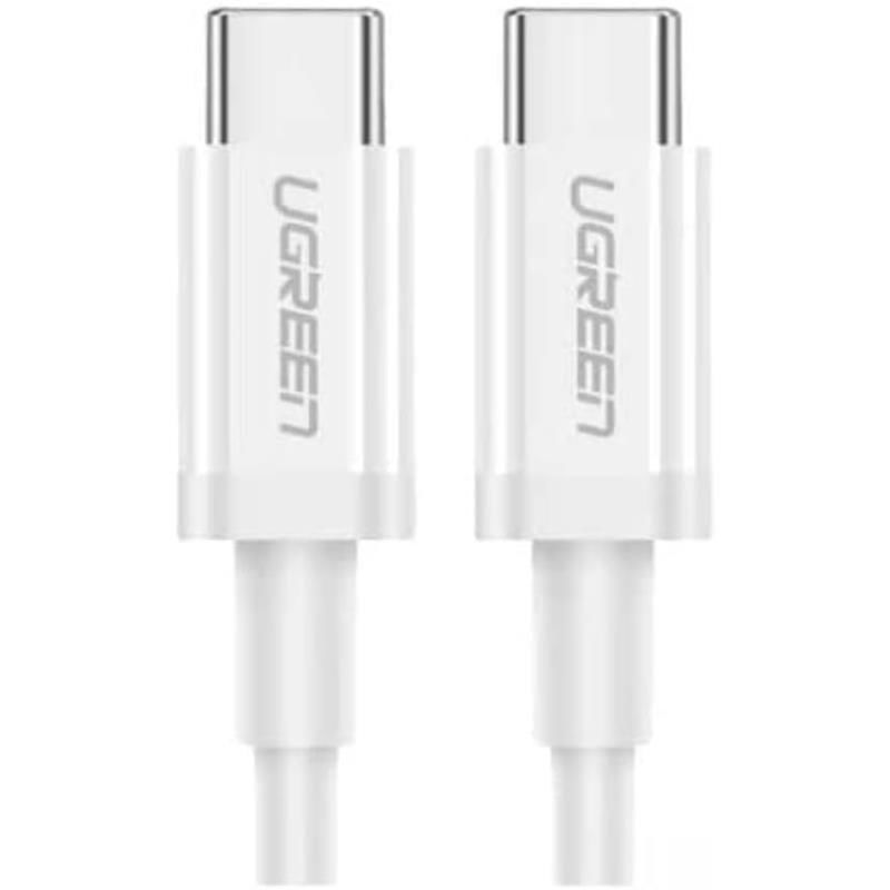 UGREEN USB-C 60W 3A QC PD HIZLI ŞARJ KABLOSU 1 MT BEYAZ 60518